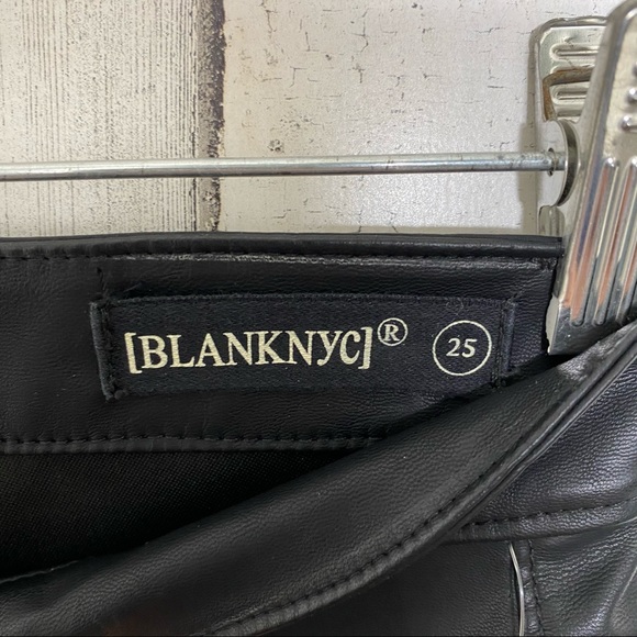 BlankNYC Black Vegan Leather Deja Boo Moto Pant - Picture 5 of 14